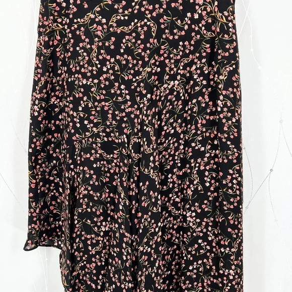 NWT Nicholas Silk Asymmetrical Black Floral Slip Midi Dress $695 - Picture 14 of 15